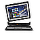 Imagen de una computadora portátil Panasonic Toughbook CF-20 en línea recta